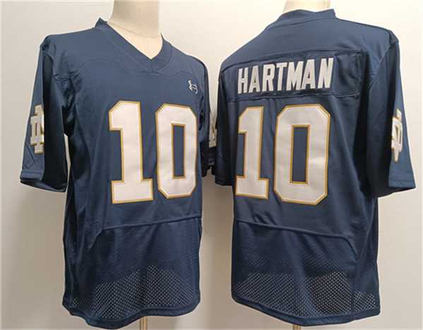 Mens USC Trojans #10 Sam Hartman Navy With Name Stitched Jersey